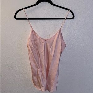 Nordstrom pure silk pink tank Large